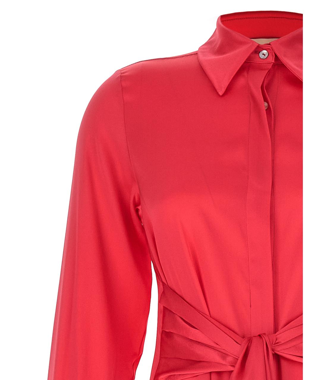 LE TWINS Фуксия шелковое платье, фото 3