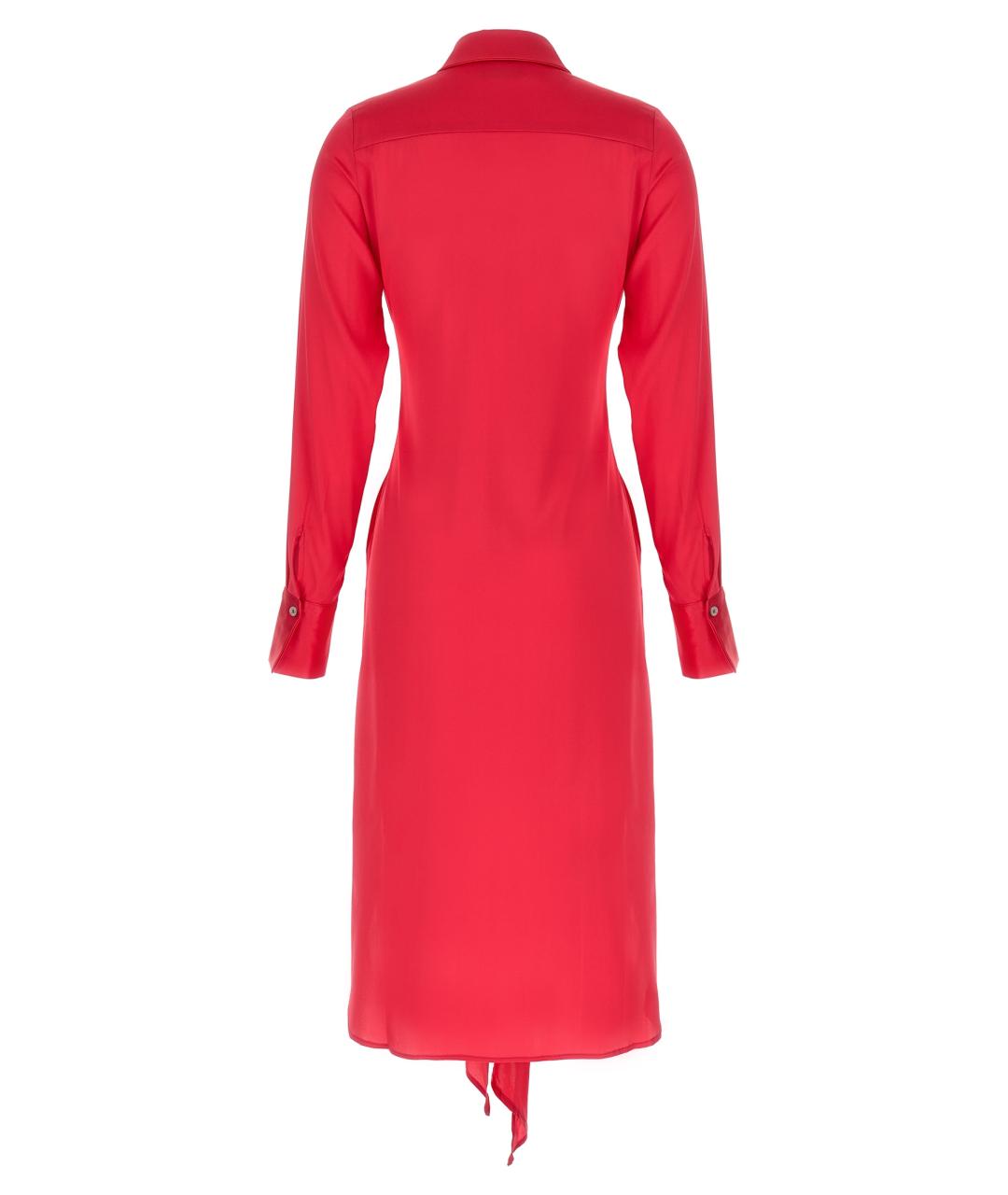 LE TWINS Фуксия шелковое платье, фото 2