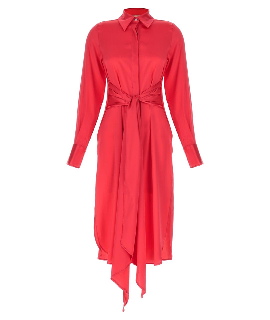 LE TWINS Фуксия шелковое платье, фото 1