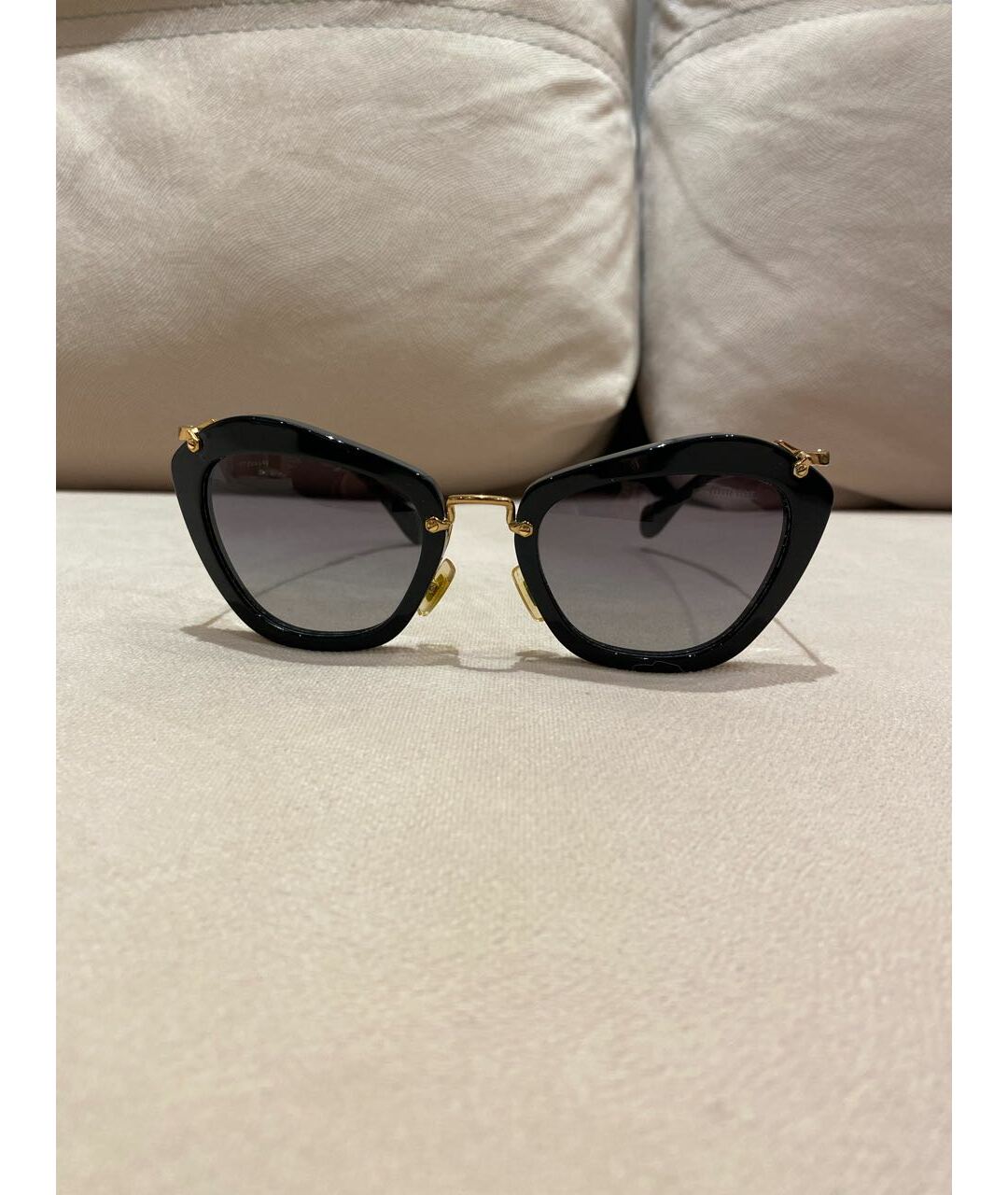 MIU MIU Черные пластиковые солнцезащитные очки, фото 6