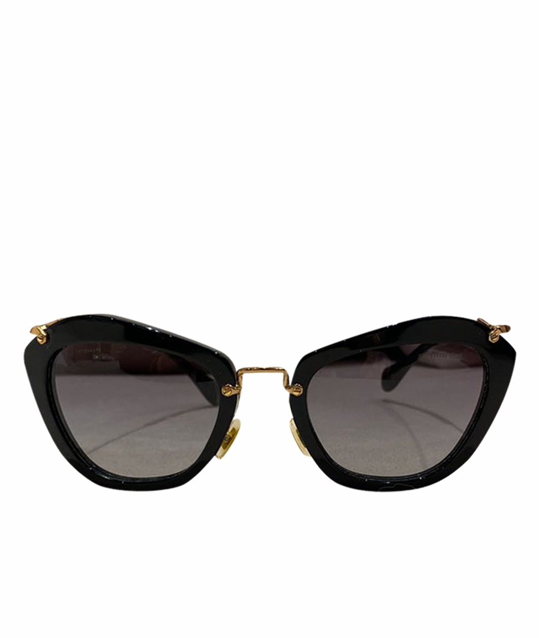 MIU MIU Черные пластиковые солнцезащитные очки, фото 1