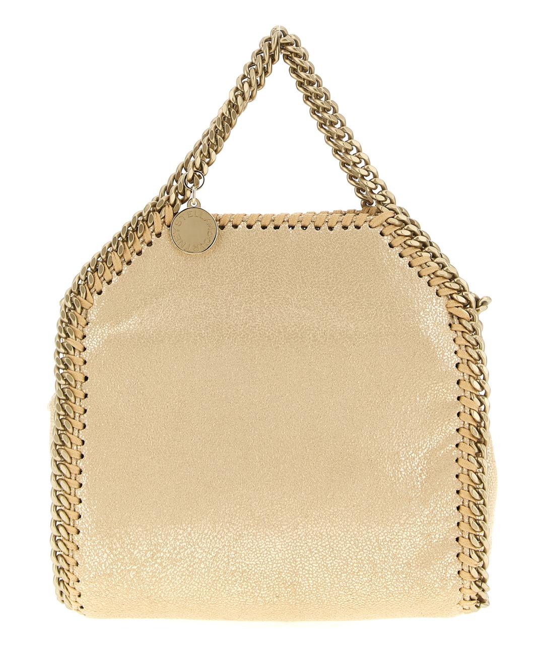 STELLA MCCARTNEY Золотая синтетическая сумка с короткими ручками, фото 1