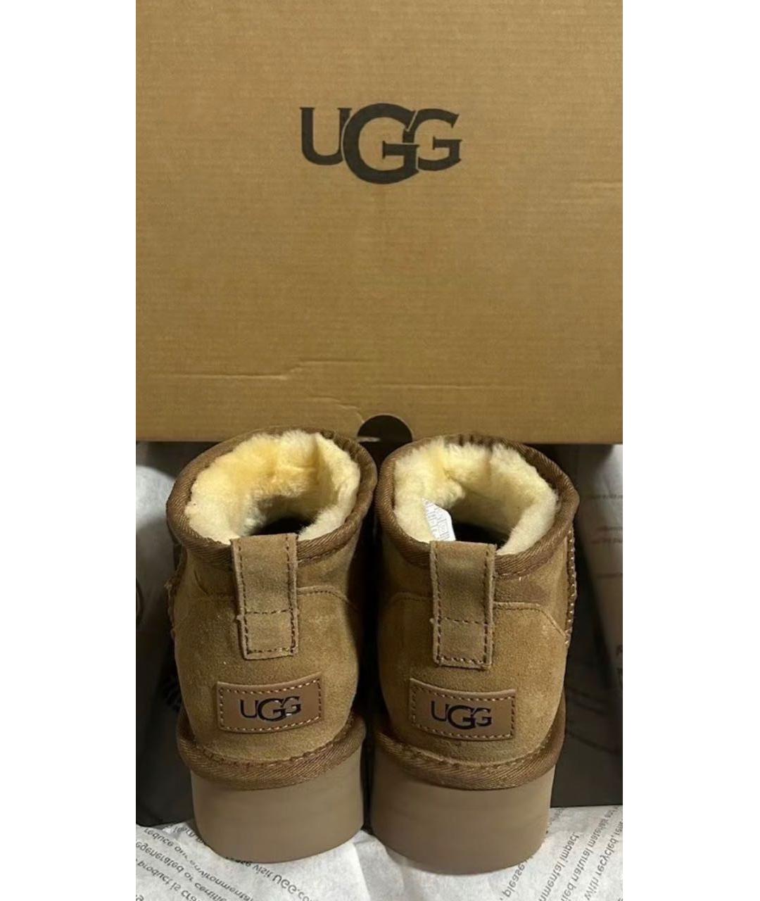 UGG AUSTRALIA Коричневые замшевые ботинки, фото 4