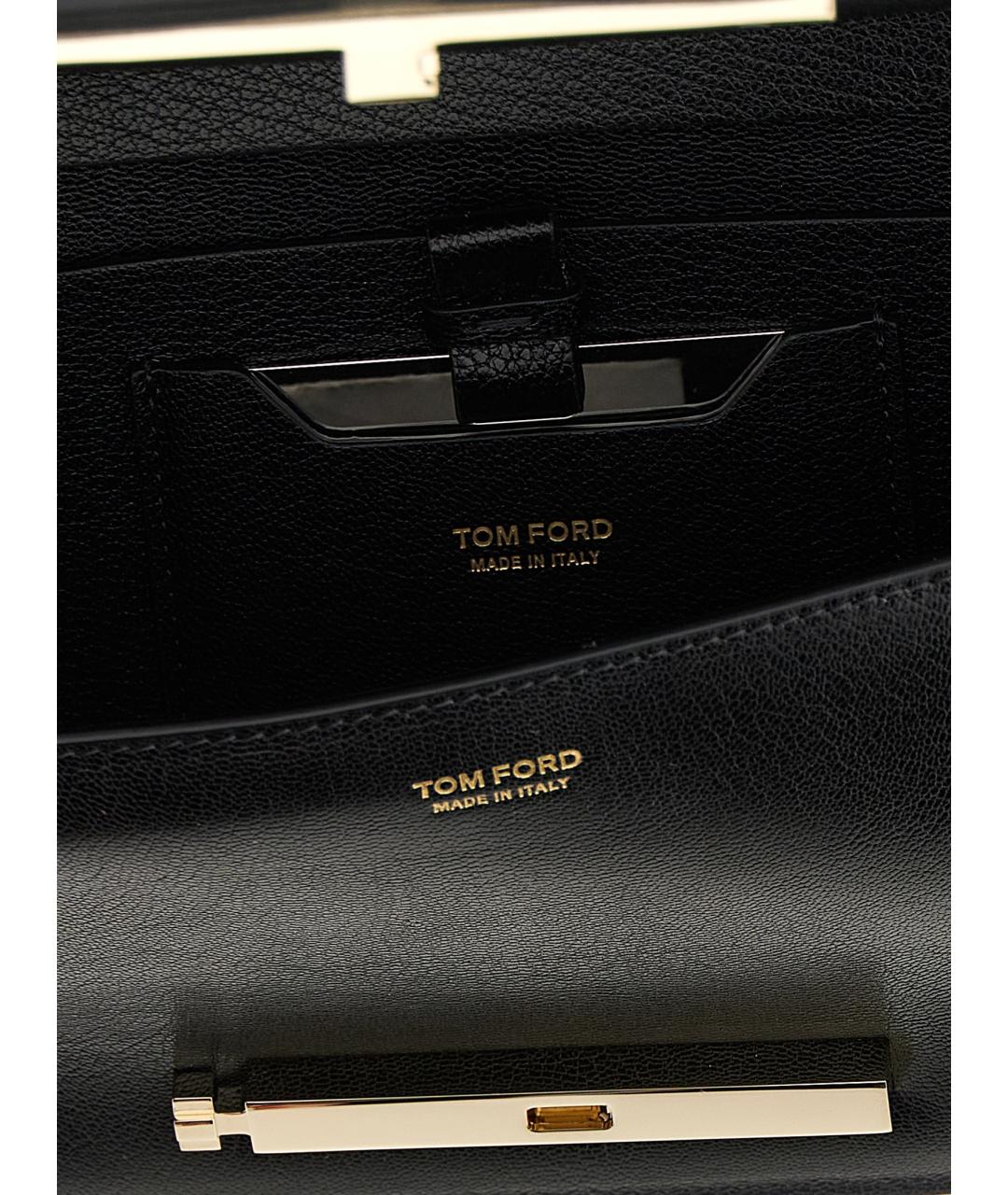 TOM FORD Черная кожаная сумка через плечо, фото 4