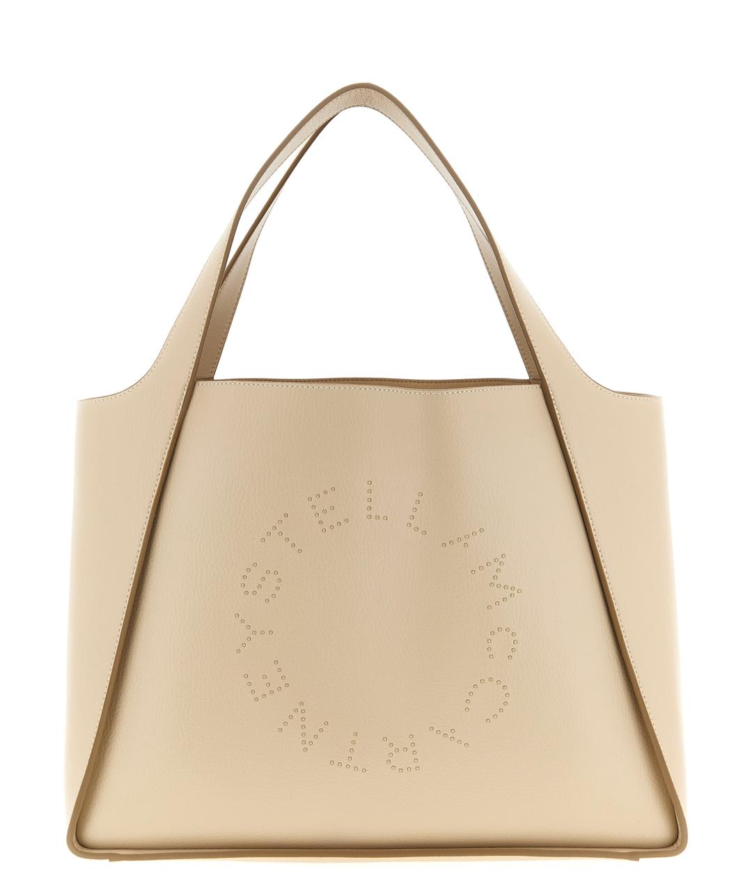 STELLA MCCARTNEY Бежевая синтетическая сумка тоут, фото 1