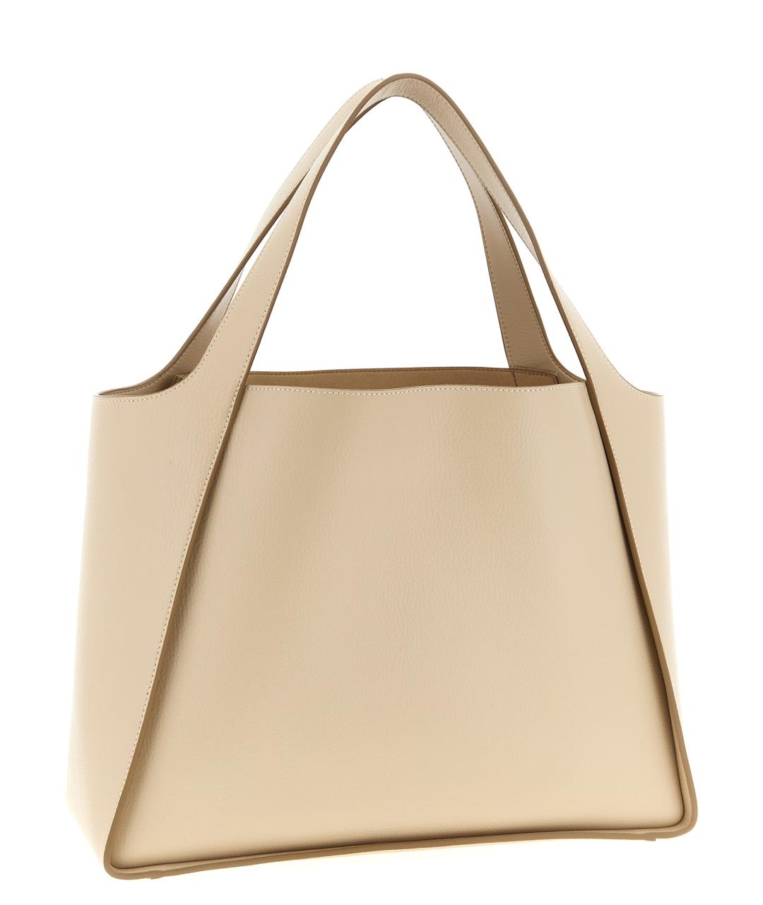 STELLA MCCARTNEY Бежевая синтетическая сумка тоут, фото 2