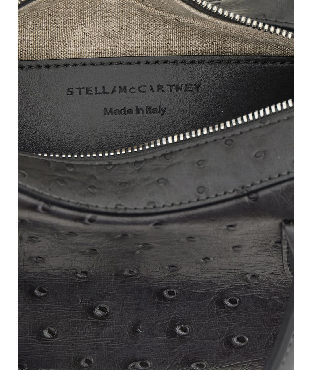 STELLA MCCARTNEY Черная кожаная сумка тоут, фото 4