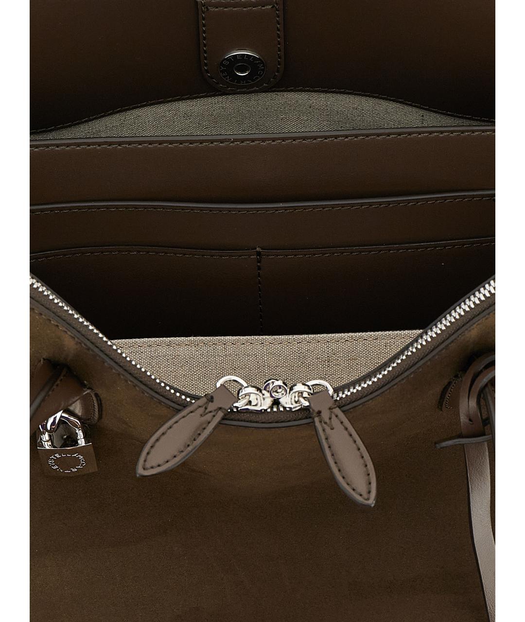 STELLA MCCARTNEY Коричневая замшевая сумка через плечо, фото 4