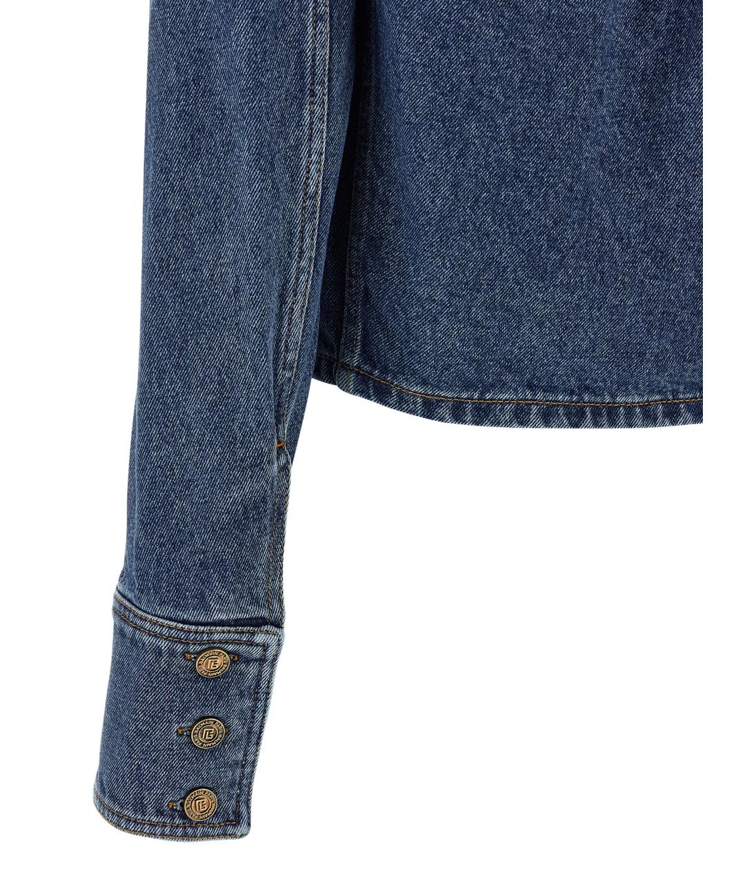 BALMAIN Синяя деним куртка, фото 4
