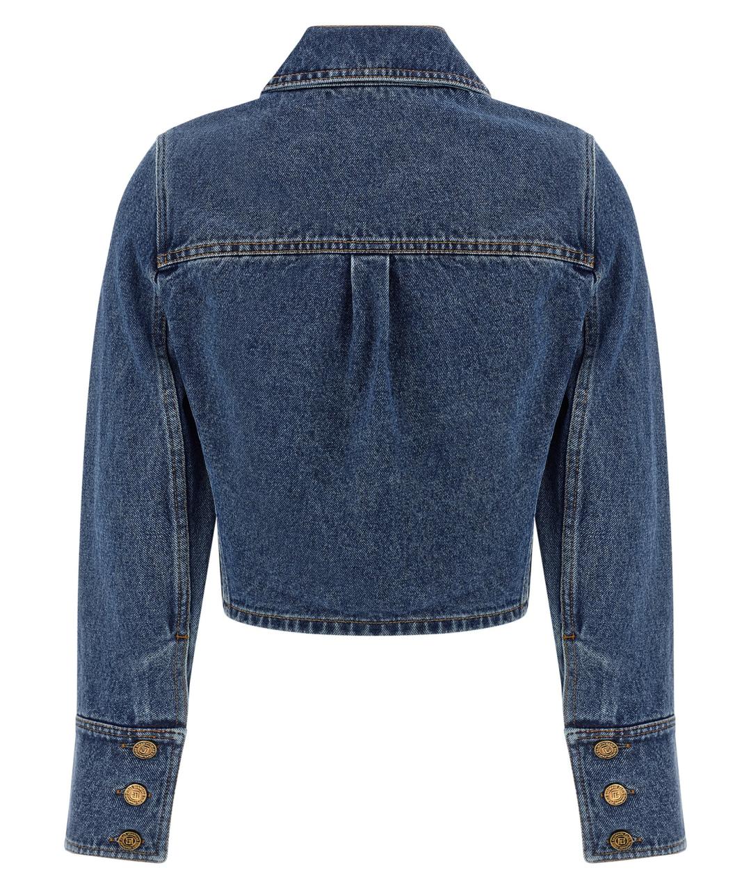 BALMAIN Синяя деним куртка, фото 2