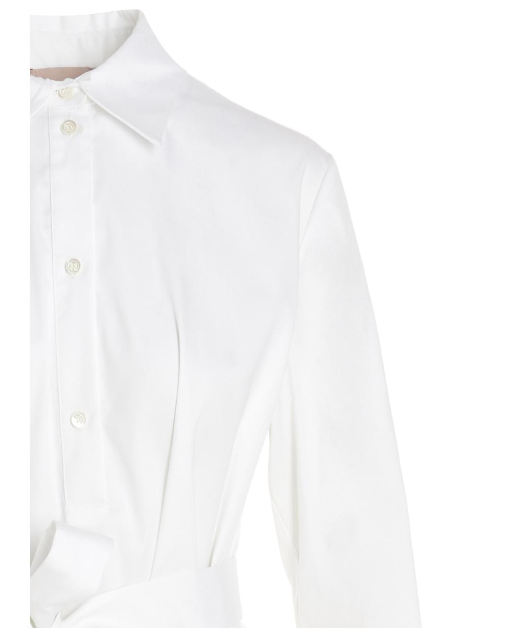 LE TWINS Белое хлопковое повседневное платье, фото 3