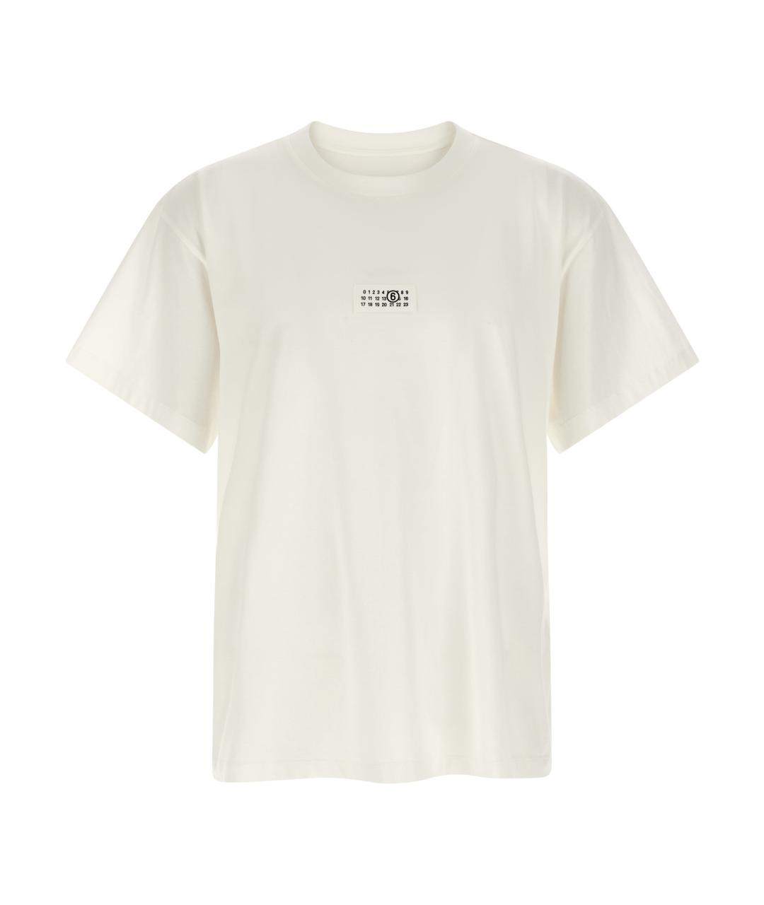 MM6 MAISON MARGIELA Белая хлопковая футболка, фото 1