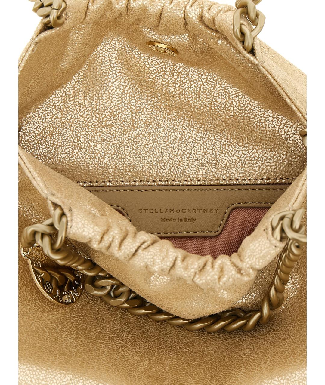STELLA MCCARTNEY Золотая синтетическая сумка через плечо, фото 4