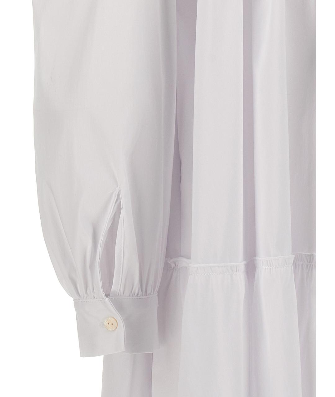 LE TWINS Белое хлопковое платье, фото 4