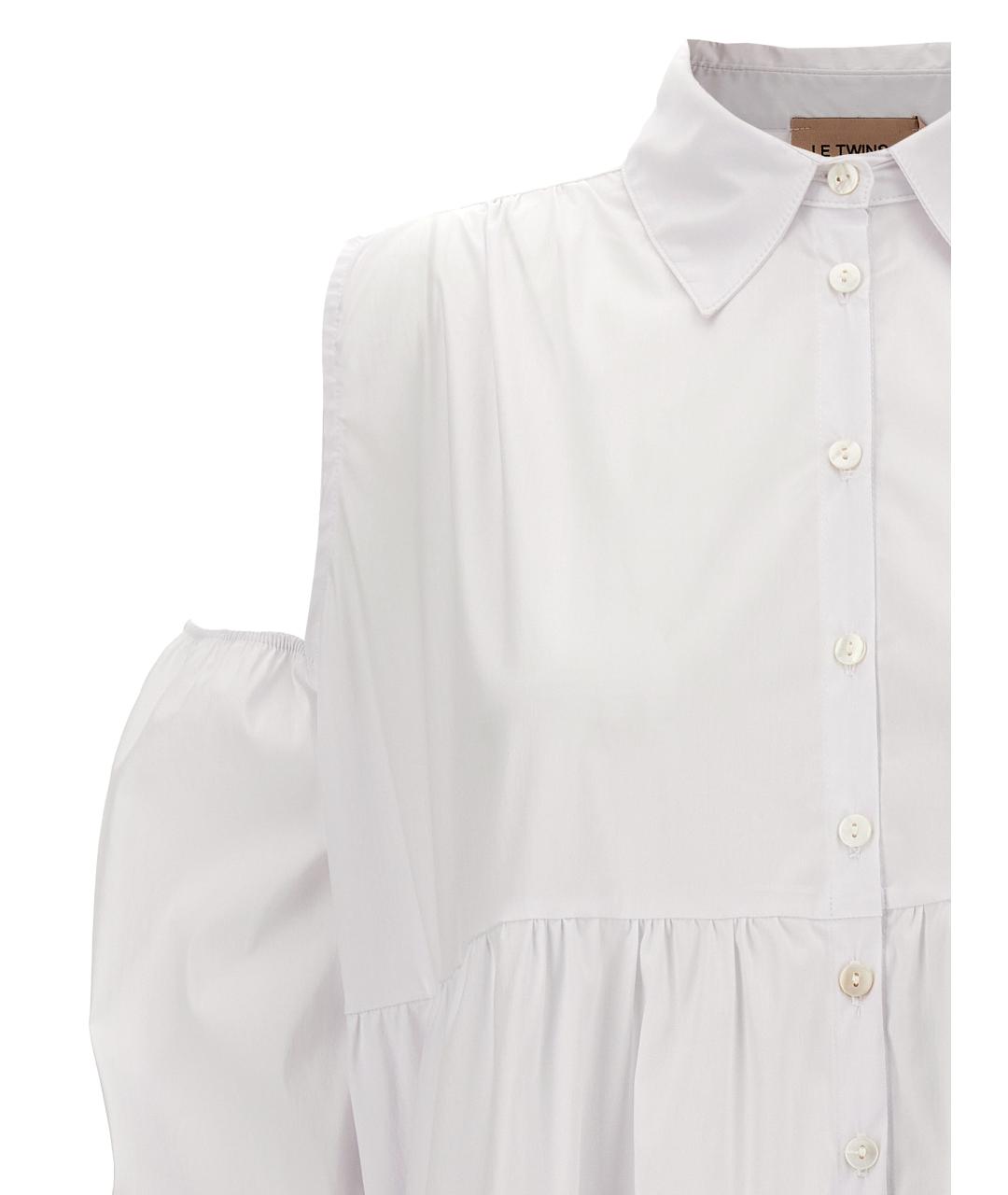 LE TWINS Белое хлопковое платье, фото 3