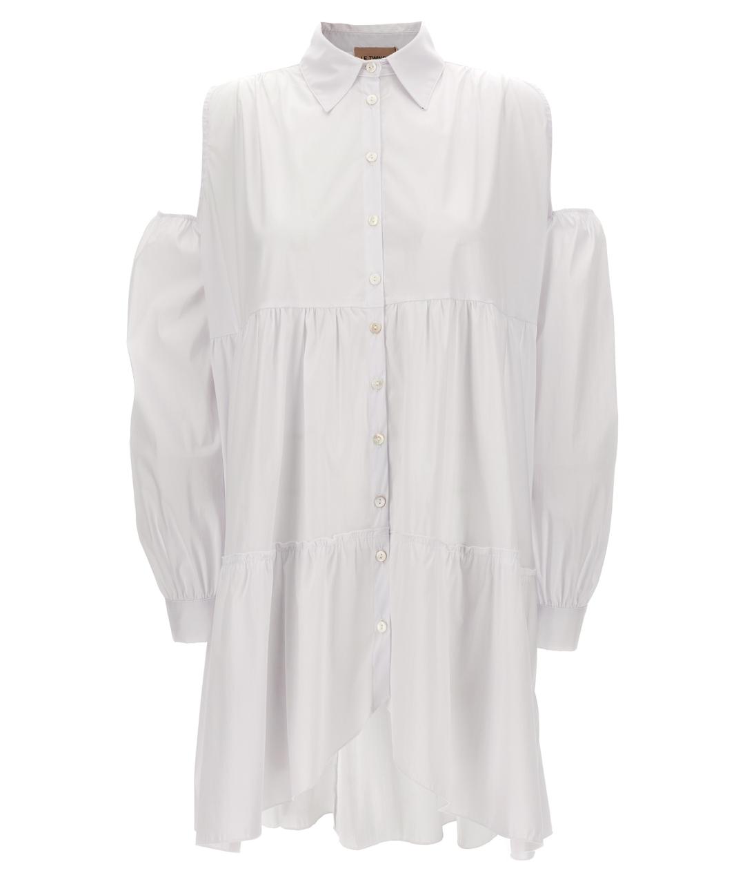 LE TWINS Белое хлопковое платье, фото 1