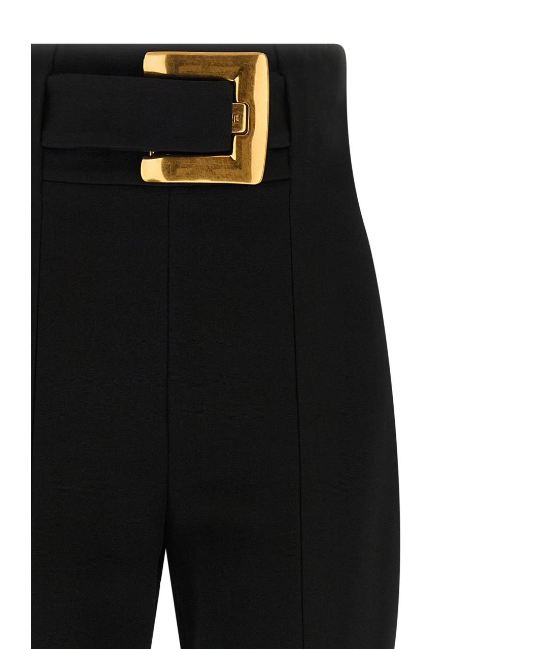BALMAIN Черные вискозные прямые брюки, фото 3