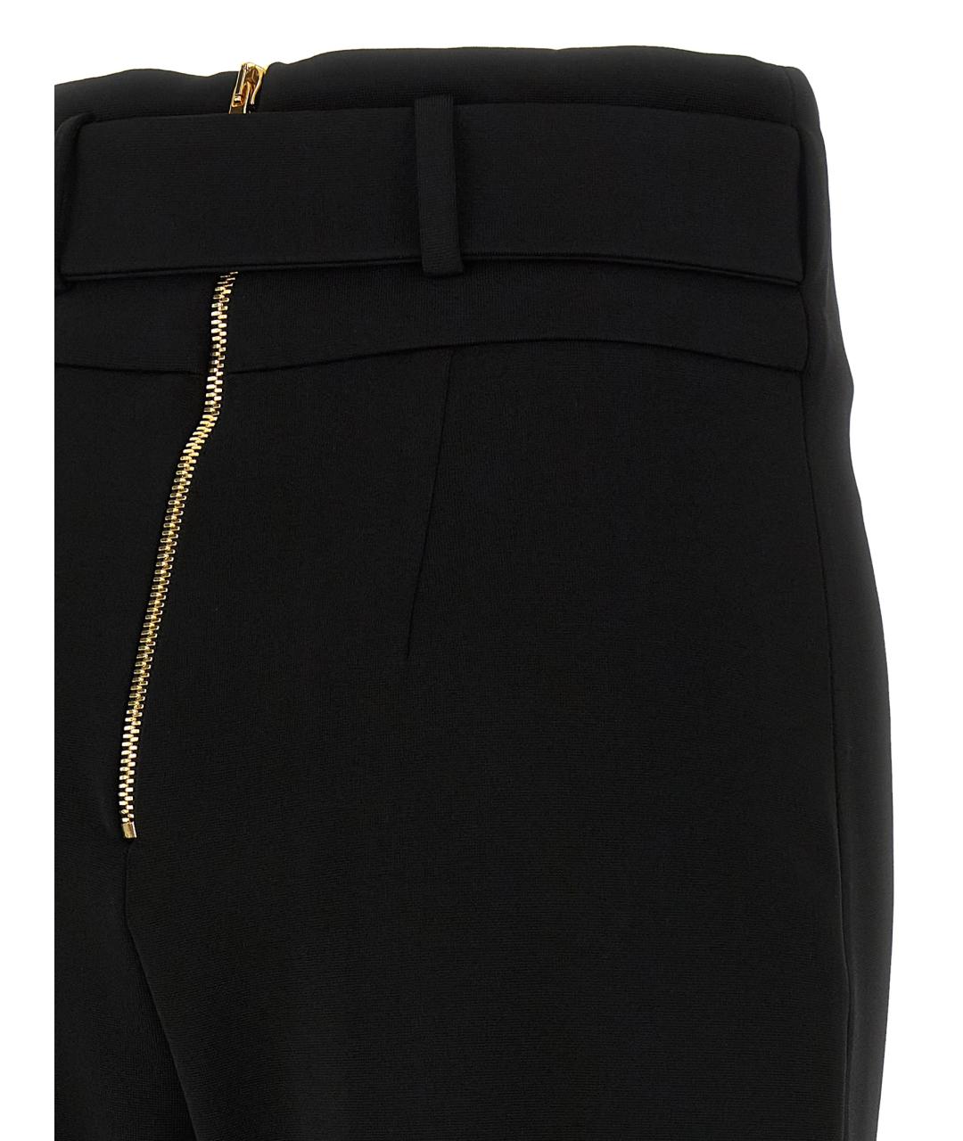 BALMAIN Черные вискозные прямые брюки, фото 4