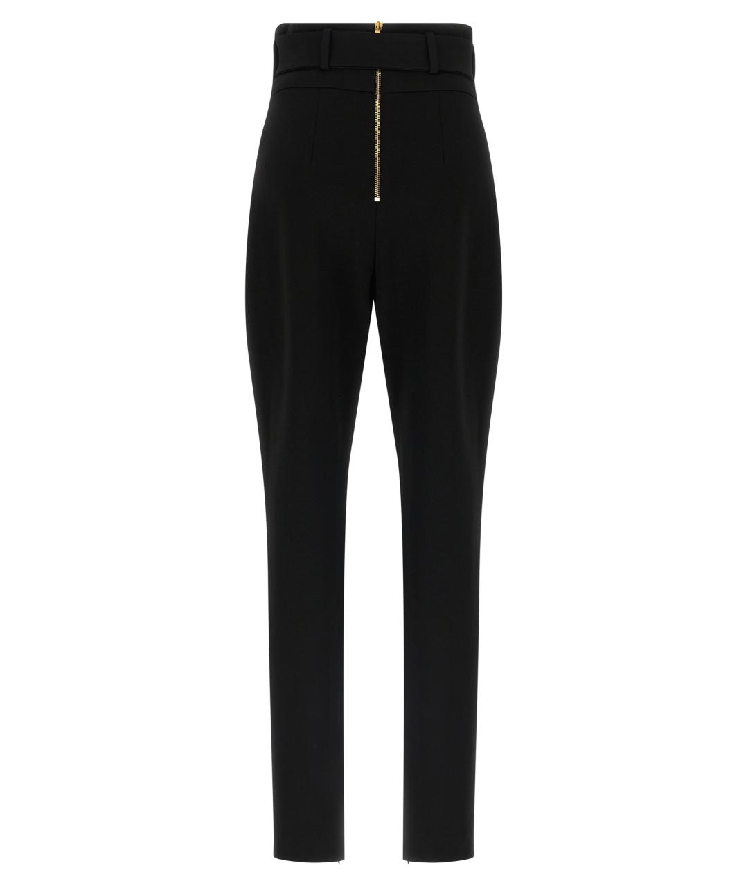 BALMAIN Черные вискозные прямые брюки, фото 2