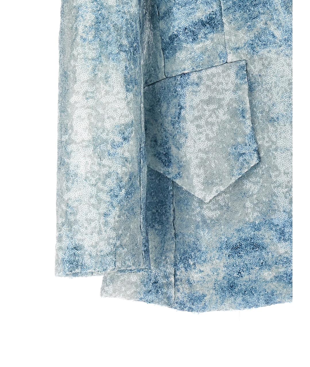 LE TWINS Голубой полиэстеровый жакет/пиджак, фото 4