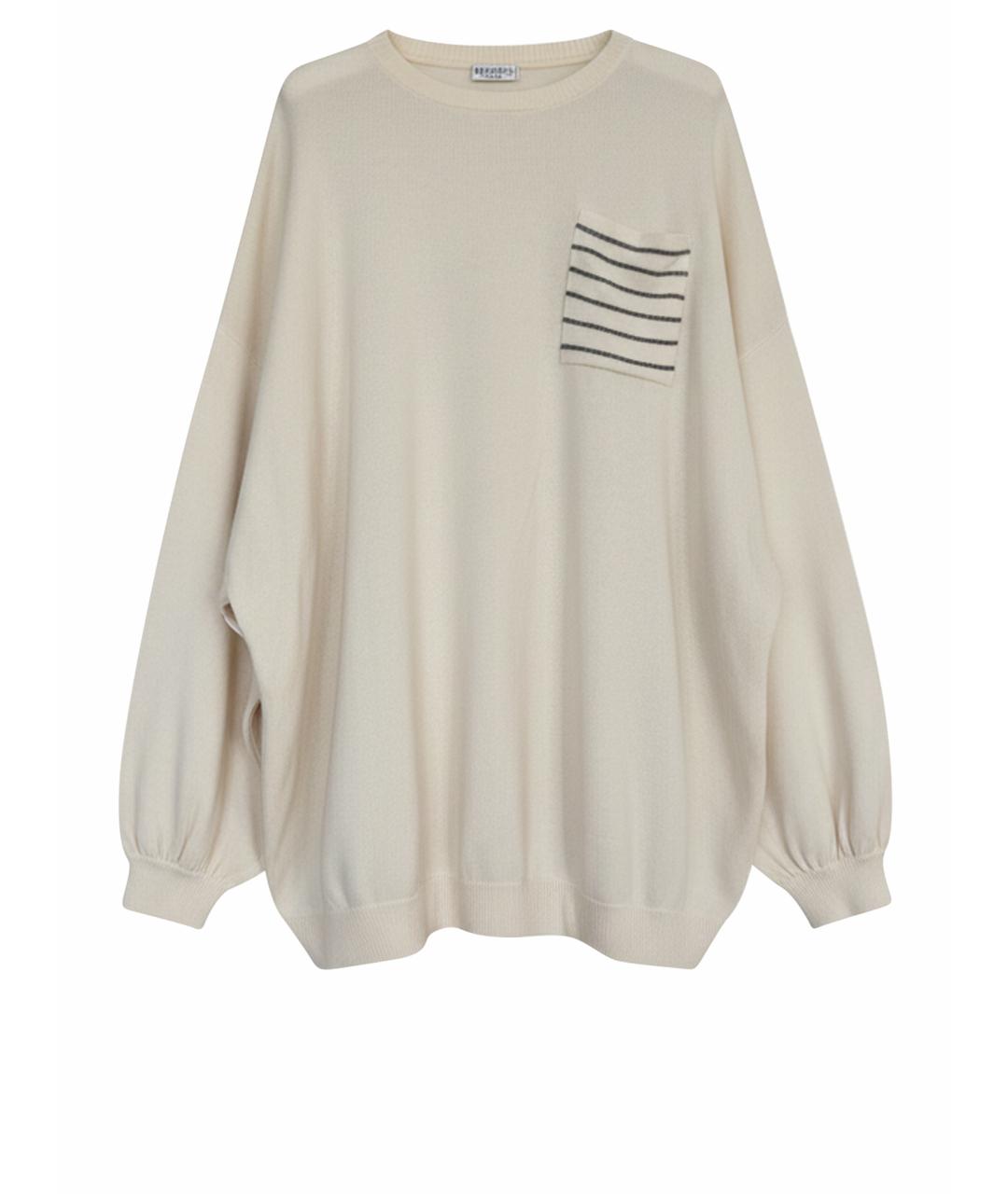 BRUNELLO CUCINELLI Бежевый кашемировый джемпер / свитер, фото 1