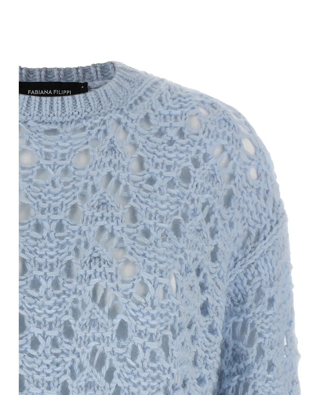 FABIANA FILIPPI Голубой шерстяной кардиган, фото 3