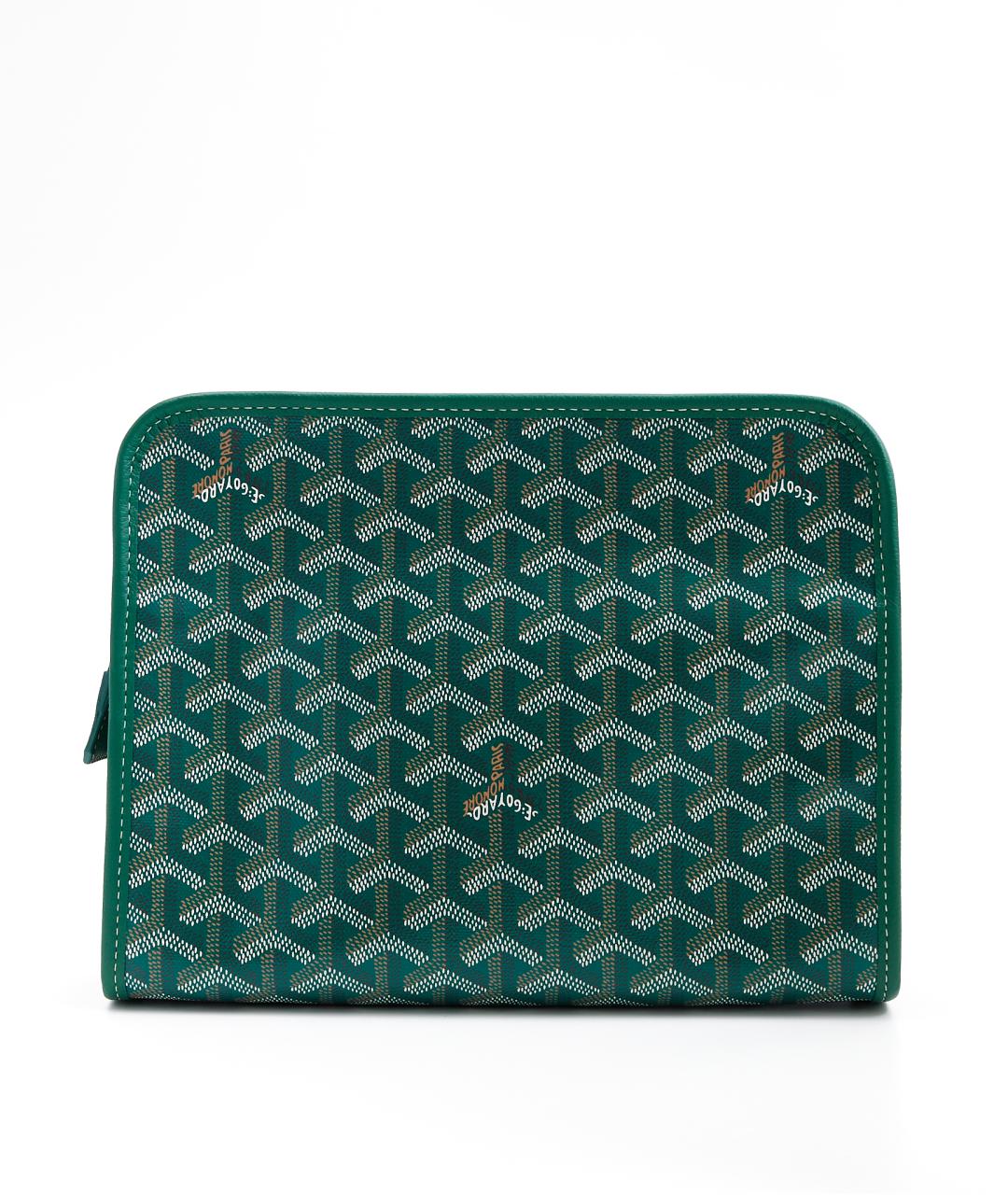 GOYARD Зеленая кожаная барсетка, фото 3