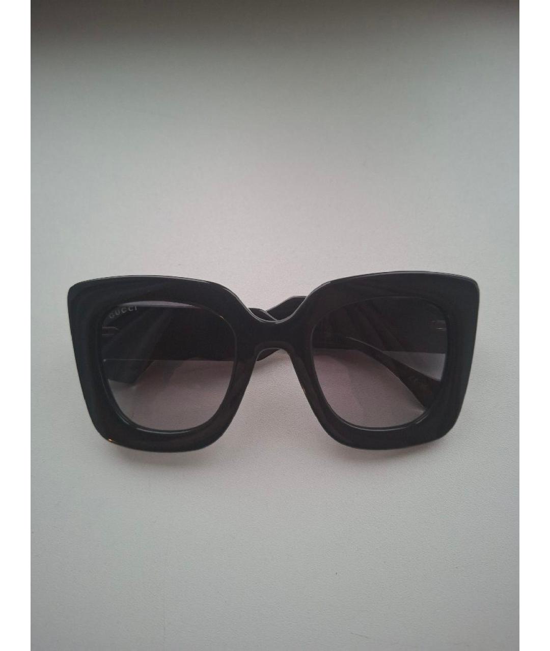 GUCCI Черные пластиковые солнцезащитные очки, фото 7