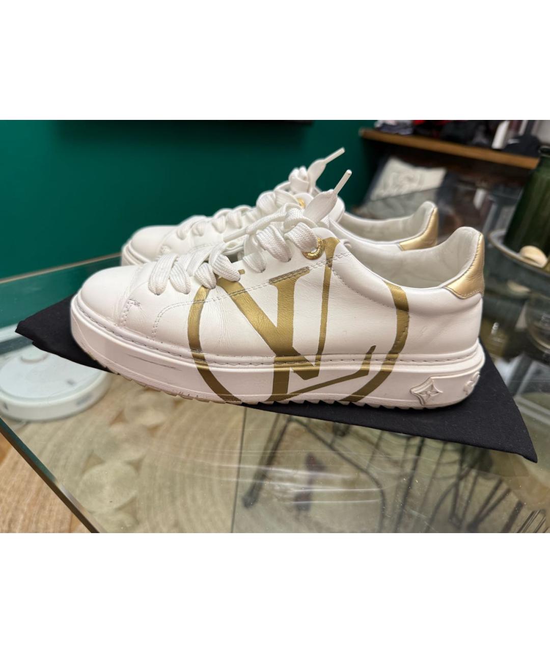 LOUIS VUITTON Белые кожаные кеды, фото 8