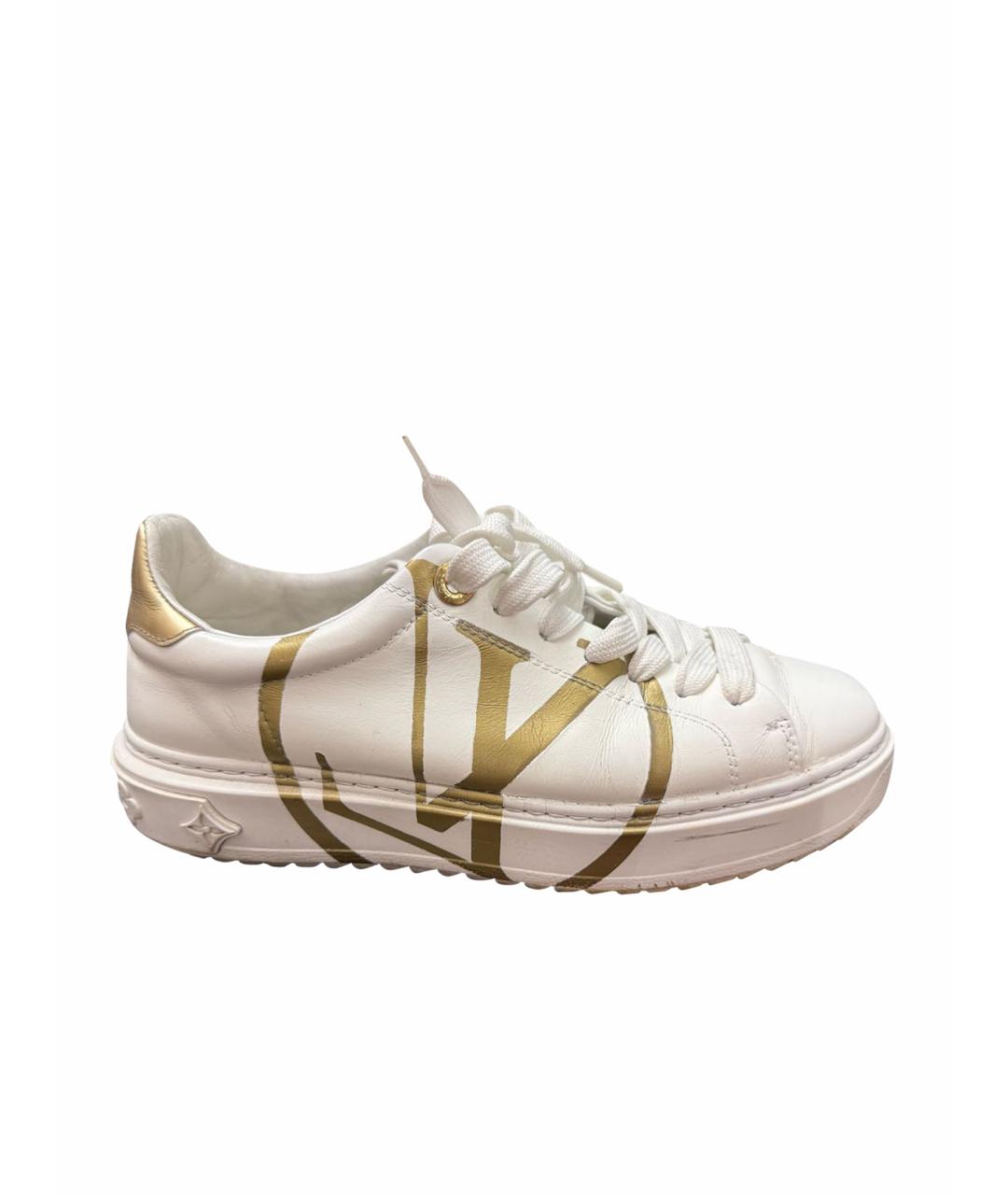 LOUIS VUITTON Белые кожаные кеды, фото 1