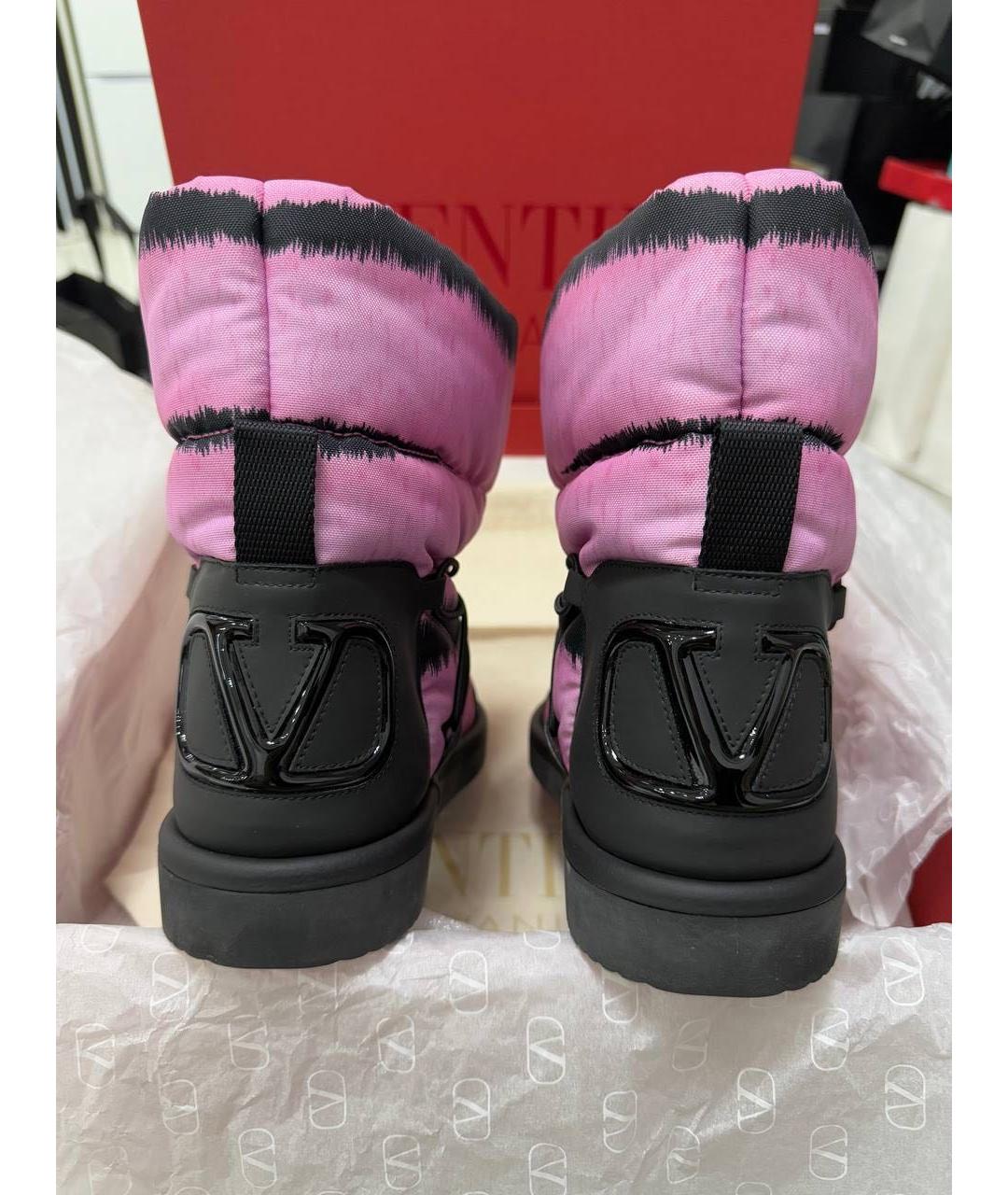 VALENTINO Розовые синтетические ботинки, фото 3