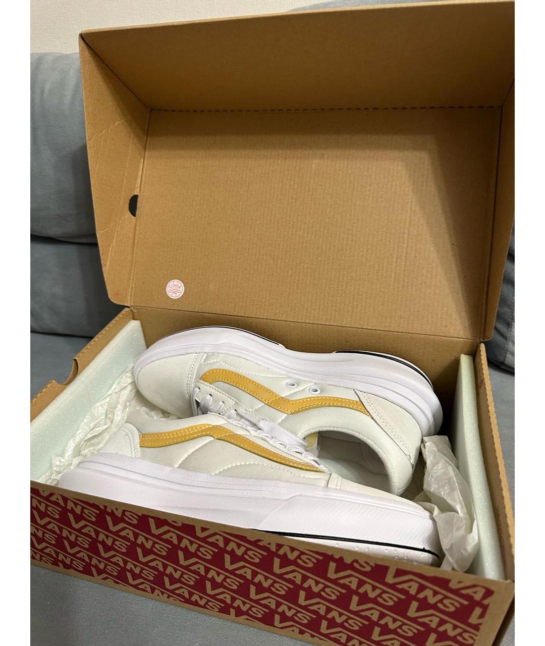 VANS Бежевые текстильные кроссовки, фото 5