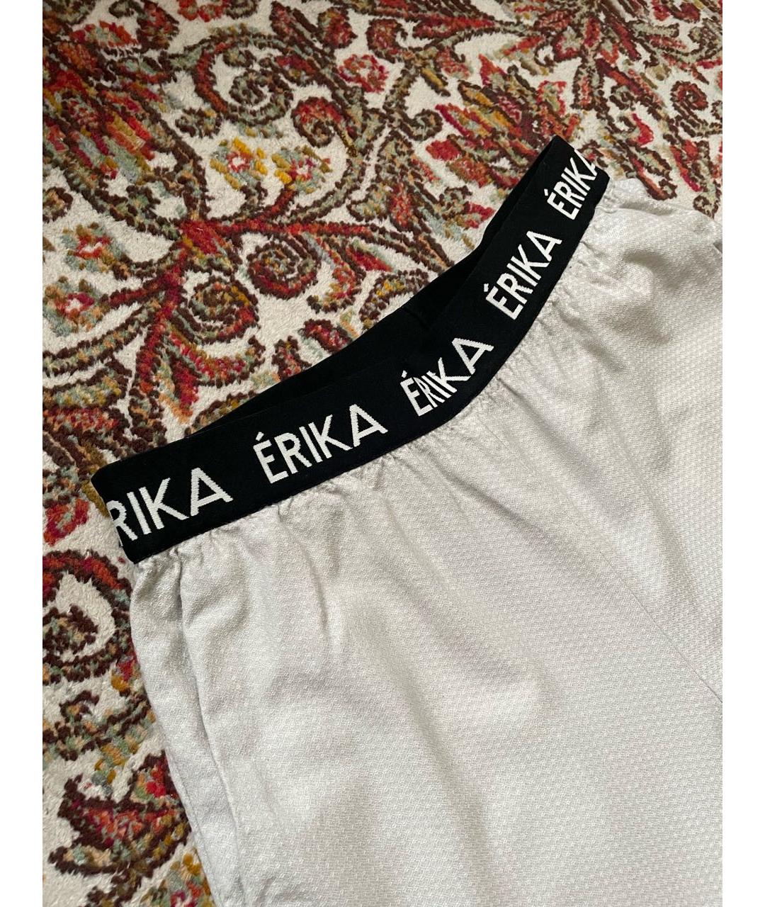 ERIKA CAVALLINI Бежевые шерстяные брюки широкие, фото 4