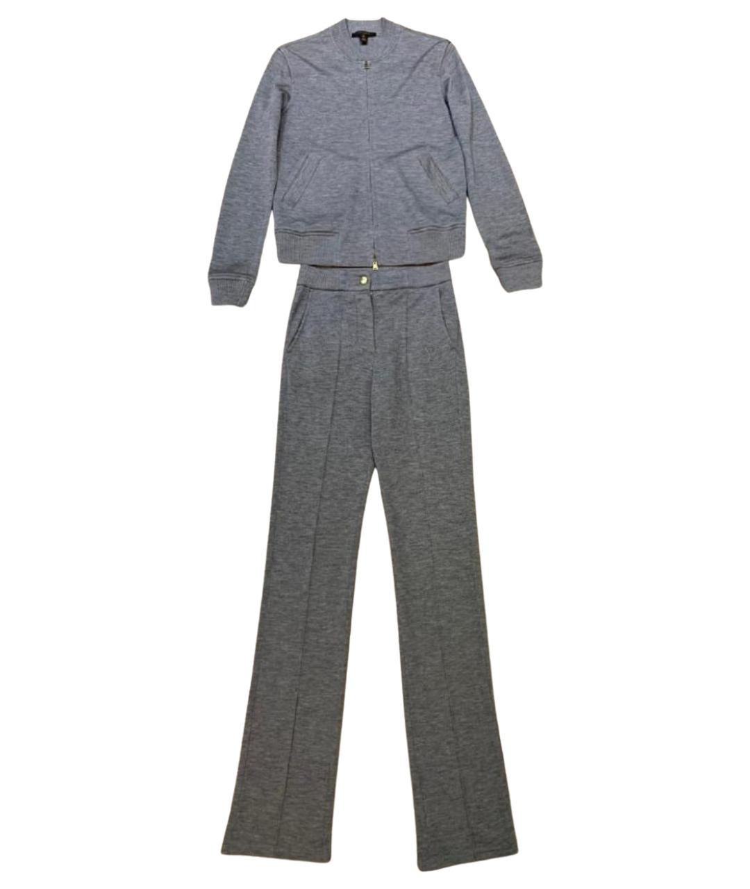 LOUIS VUITTON Серый кашемировый костюм с брюками, фото 1