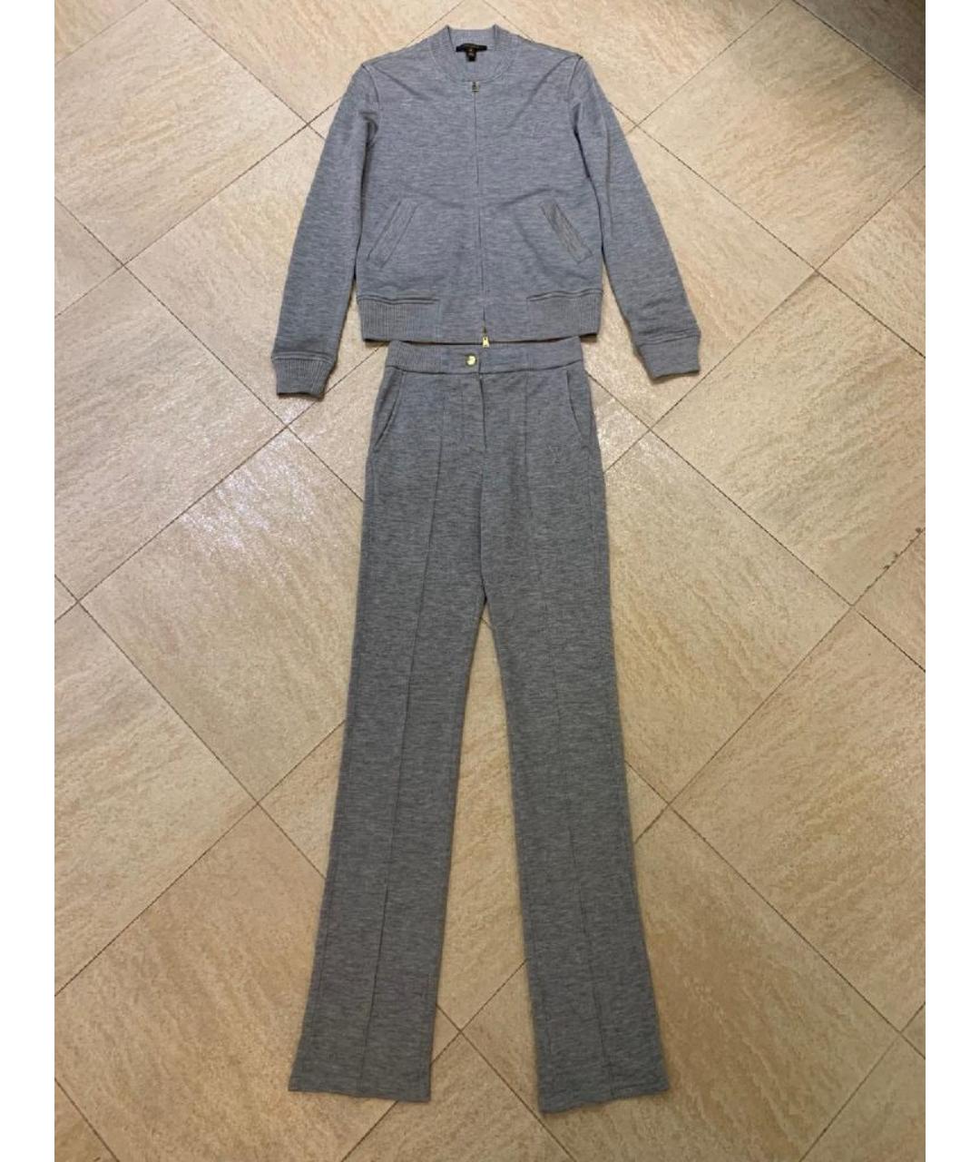 LOUIS VUITTON Серый кашемировый костюм с брюками, фото 9
