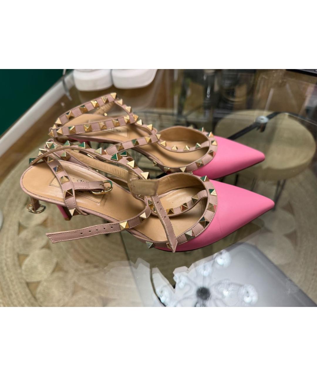 VALENTINO Розовые кожаные туфли, фото 7