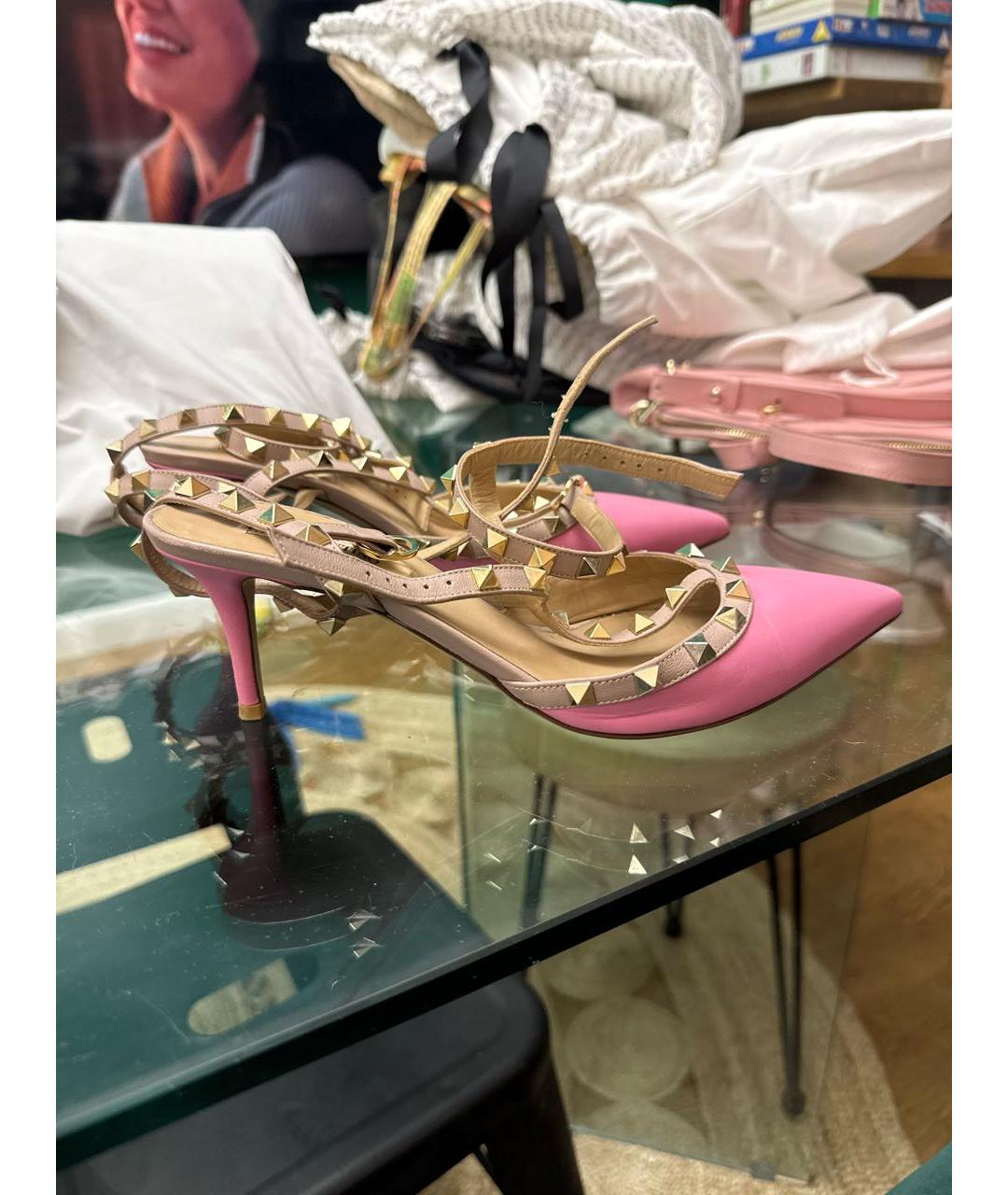 VALENTINO Розовые кожаные туфли, фото 5