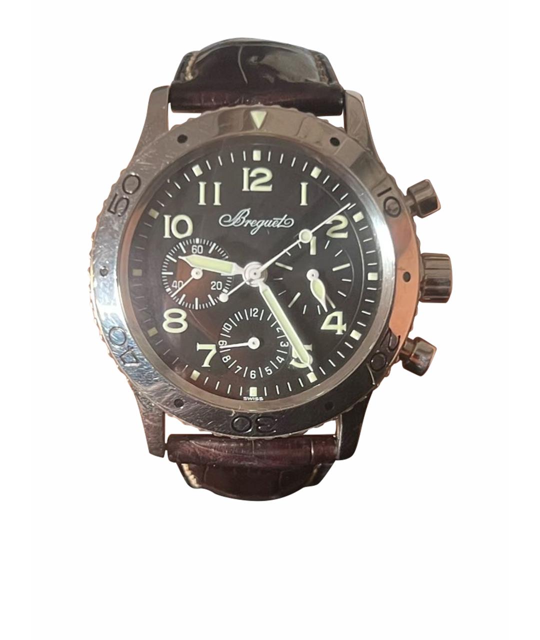 Breguet Черные часы из экзотической кожи, фото 1