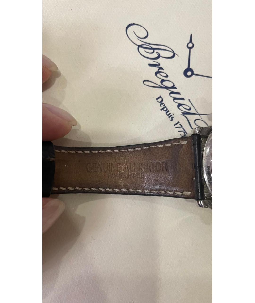 Breguet Черные часы из экзотической кожи, фото 4