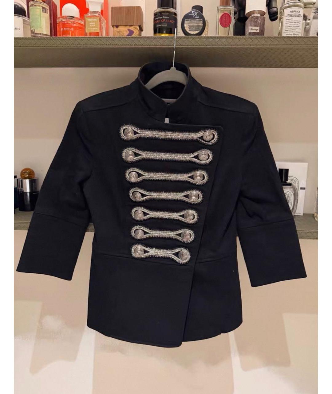 PIERRE BALMAIN Черный хлопковый жакет/пиджак, фото 5