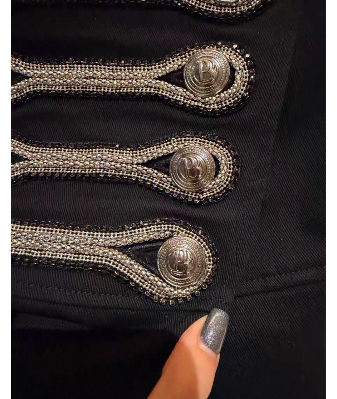 PIERRE BALMAIN Черный хлопковый жакет/пиджак, фото 4