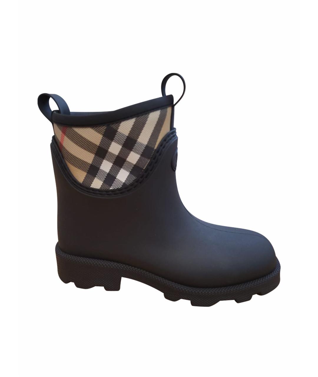 BURBERRY Черные резиновые сапоги, фото 7