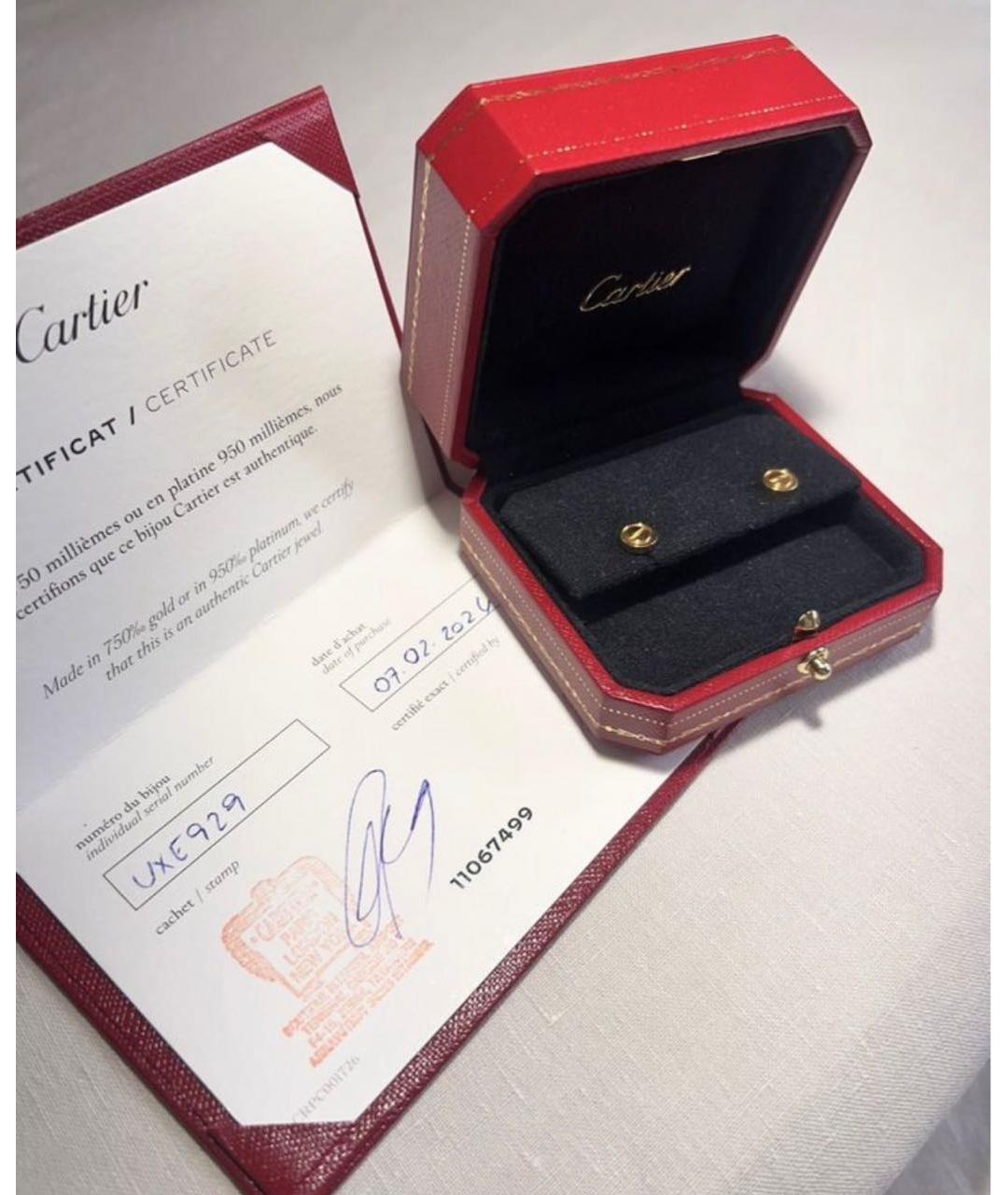 CARTIER Желтые серьги из желтого золота, фото 3