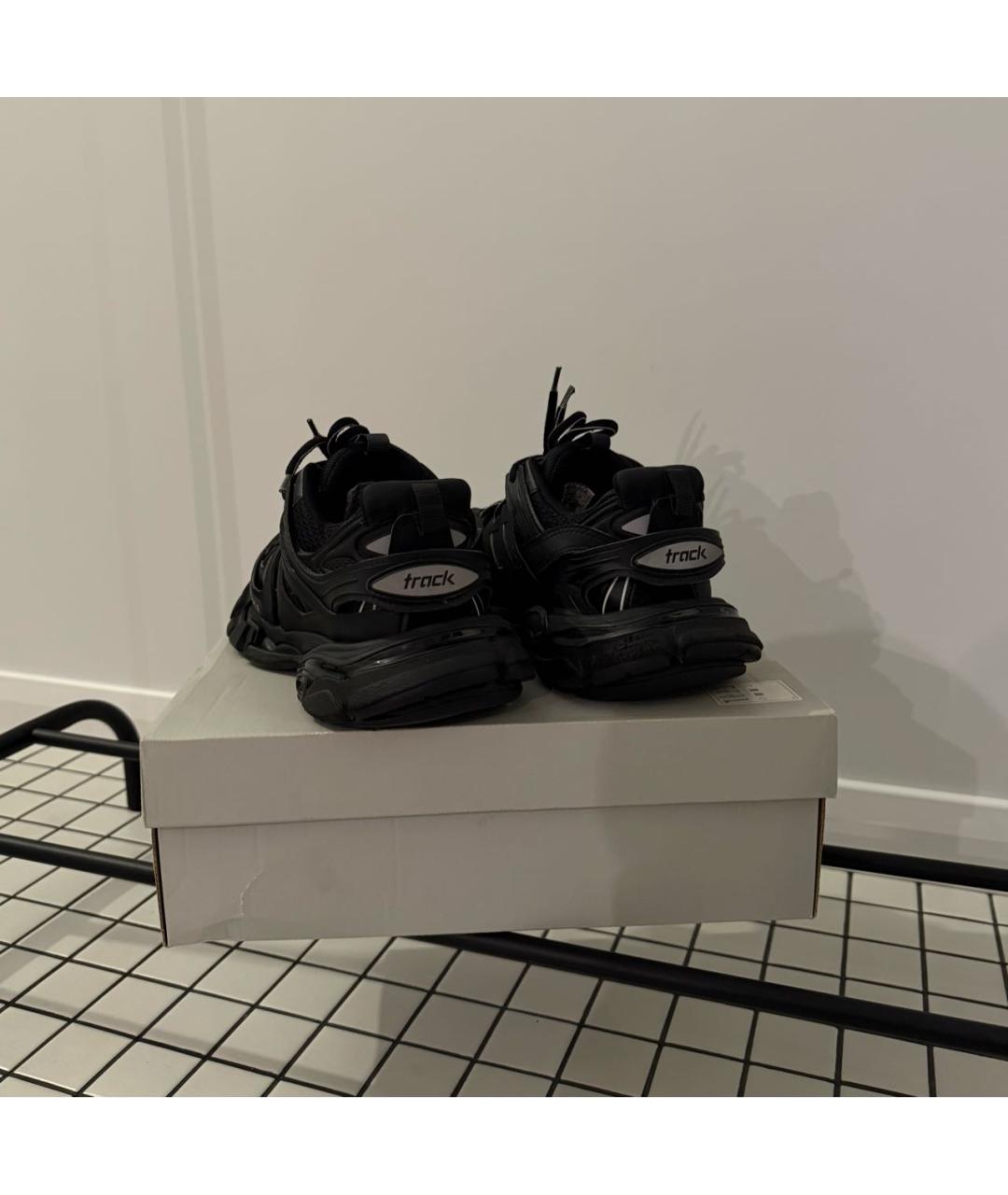 BALENCIAGA Черные текстильные низкие кроссовки / кеды, фото 3