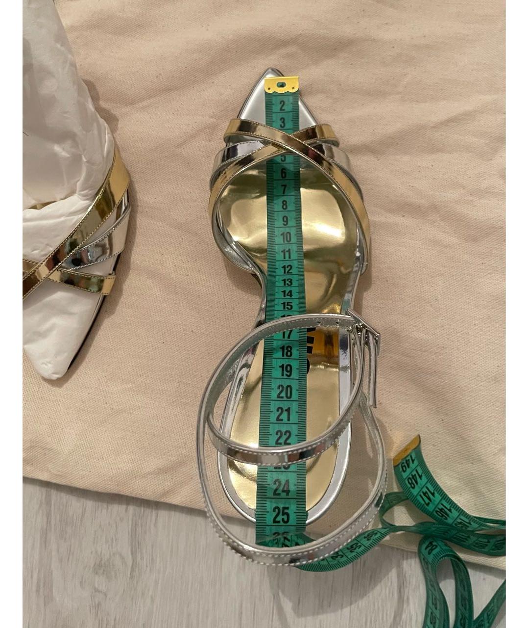 3JUIN Серебряные кожаные босоножки, фото 8