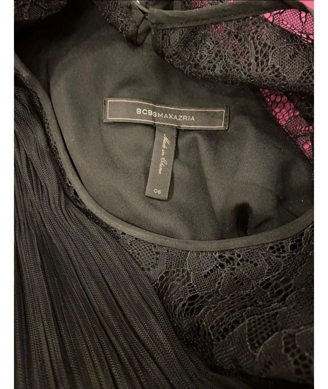 BCBG MAXAZRIA Черное полиэстеровое коктейльное платье, фото 5