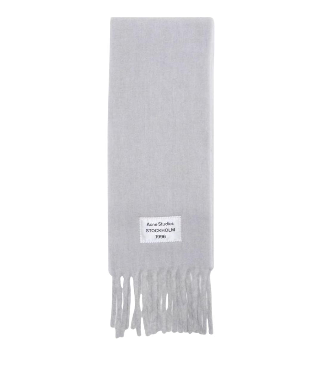 ACNE STUDIOS Серый шерстяной шарф, фото 1