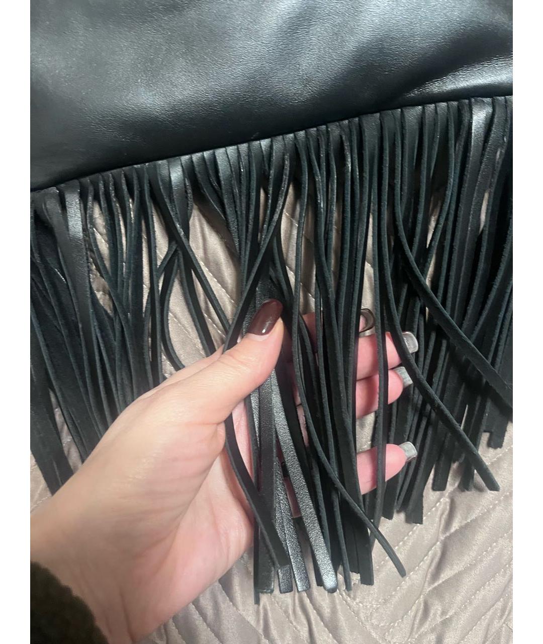 SAINT LAURENT Черная кожаная сумка через плечо, фото 6