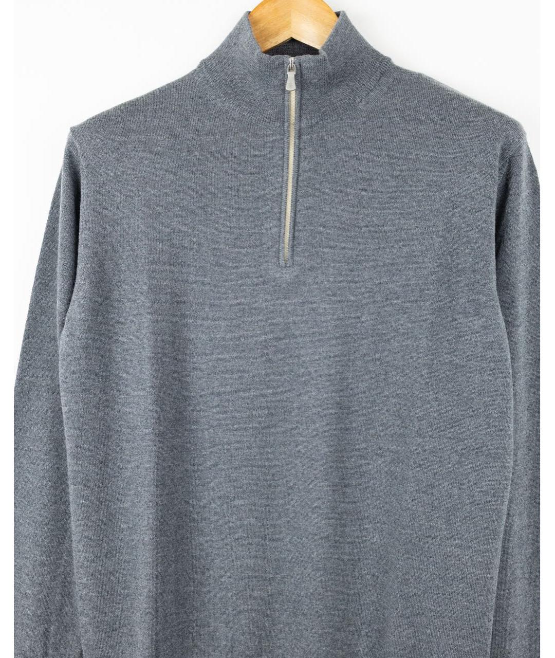 ELEVENTY Серый шерстяной джемпер / свитер, фото 4
