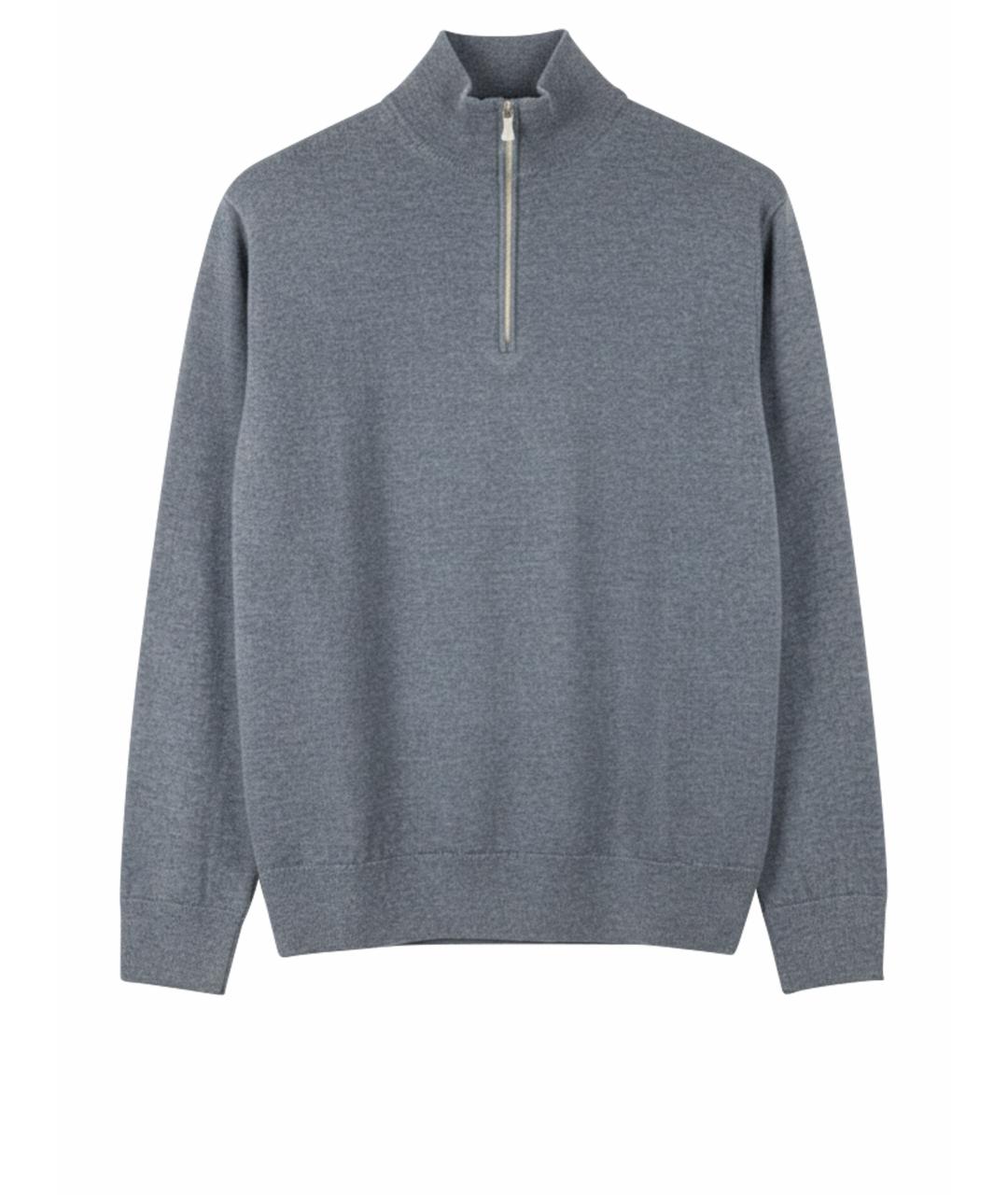 ELEVENTY Серый шерстяной джемпер / свитер, фото 1